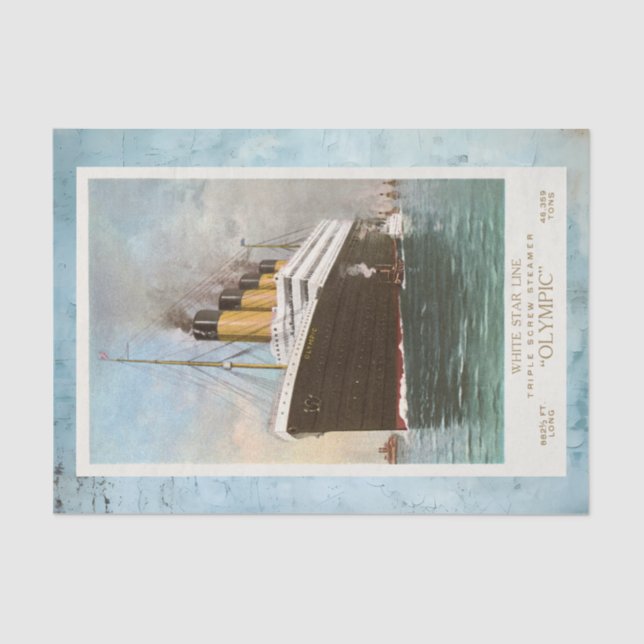 RMS Olympic Ocean Liner Seidenpapier (Vorderseite)