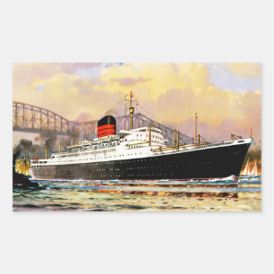 RMS Saxonia Rechteckiger Aufkleber