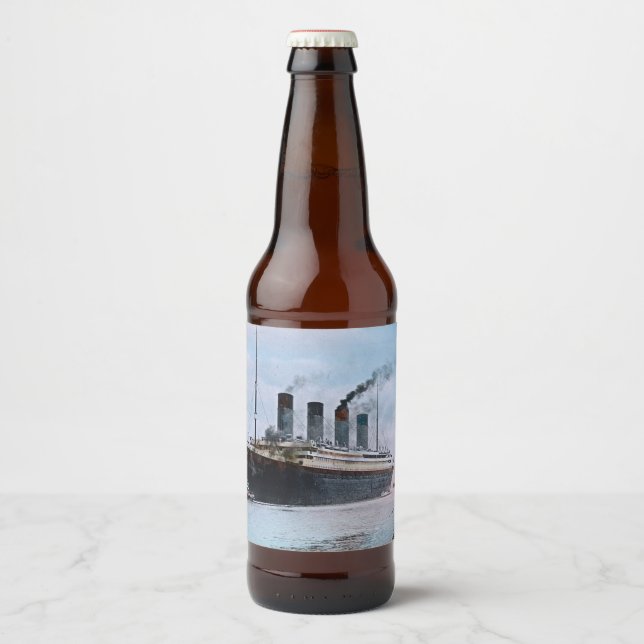 RMS Titanic Belfast Ireland Vintage Bierflaschenetikett (Vorderseite)