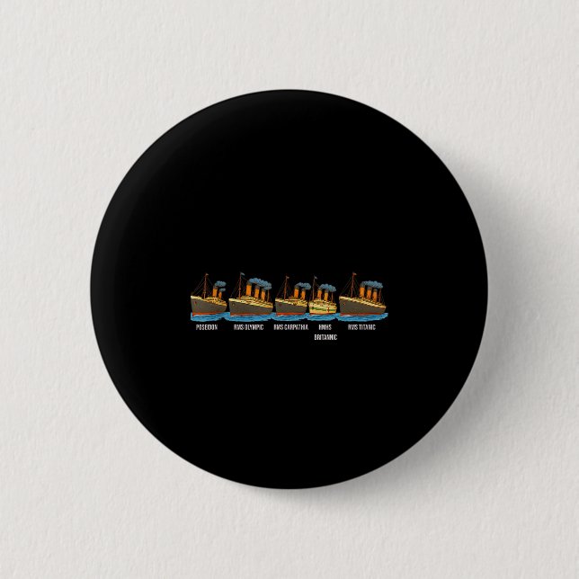 Rms Titanic Britannic Poseidon Carpathia Famous Sh Button (Vorderseite)