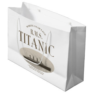 RMS Titanic Ghost Ship Sepia große Geschenktasche  Große Geschenktüte