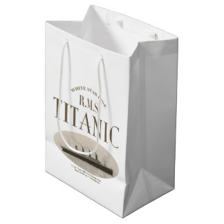 RMS Titanic Ghost Ship Sepia Medium Geschenktasche Mittlere Geschenktüte