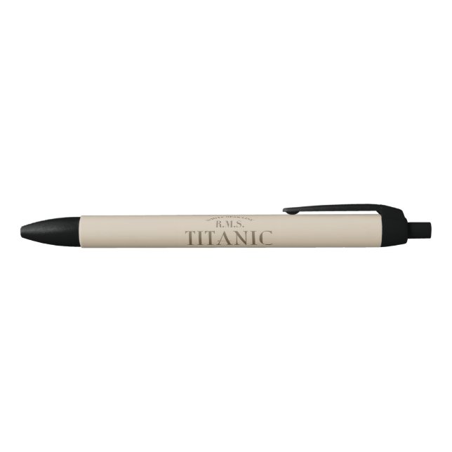 RMS Titanic Ghost Ship Sepia Pen (schwarze Tinte) Kugelschreiber (Oberseite)