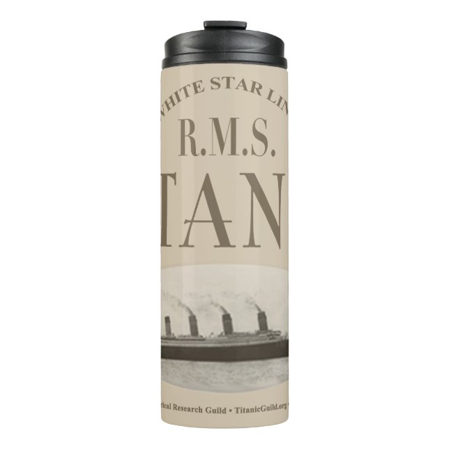 RMS Titanic Ghost Ship Sepia Thermal Tumbler Thermosbecher (Vorderseite)