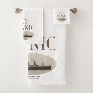 RMS Titanic Ghost Ship Sepia/White Bath Handtuch S Badhandtuch Set