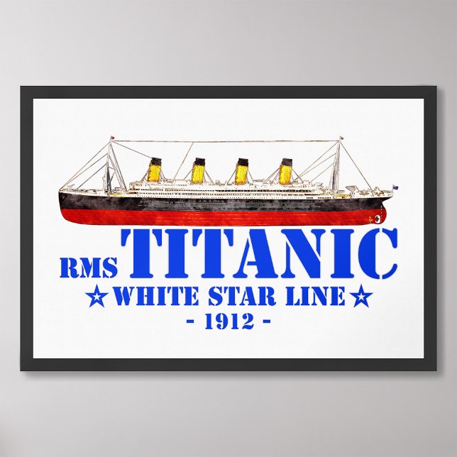 RMS Titanic Illustration - White Star Line 1912 Fotodruck (Von Creator hochgeladen)