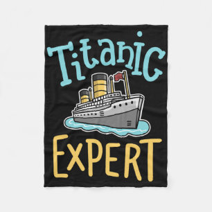 Rms Titanic Lustiger Experte Retro Kreuzfahrtschif Fleecedecke