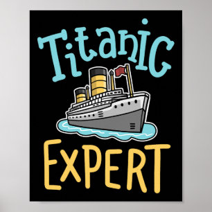 Rms Titanic Lustiger Experte Retro Kreuzfahrtschif Poster