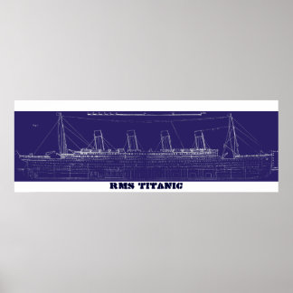 RMS Titanic Original Blueprint, verbessert für Far Poster