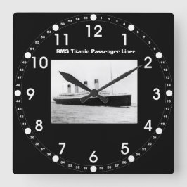 RMS Titanic Passagierfähre Wall Clock Quadratische Wanduhr