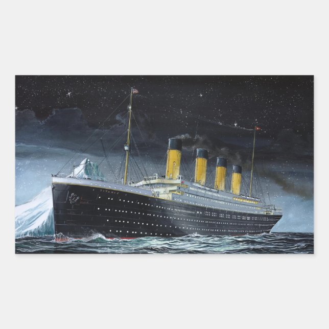 RMS Titanic Rechteckiger Aufkleber (Vorderseite)