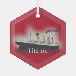 RMS Titanic roter Weihnachtsglasanhänger Ornament Aus Glas
