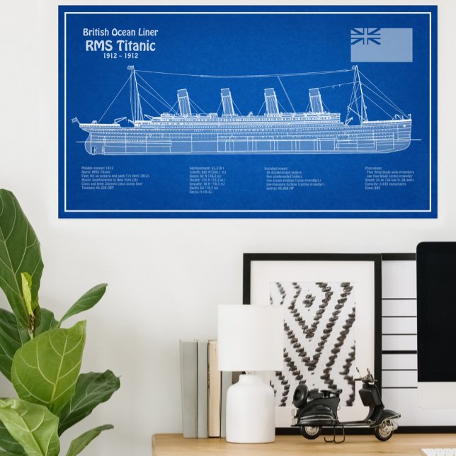 RMS Titanic Ship Blueprint Pläne ABD Poster (Von Creator hochgeladen)