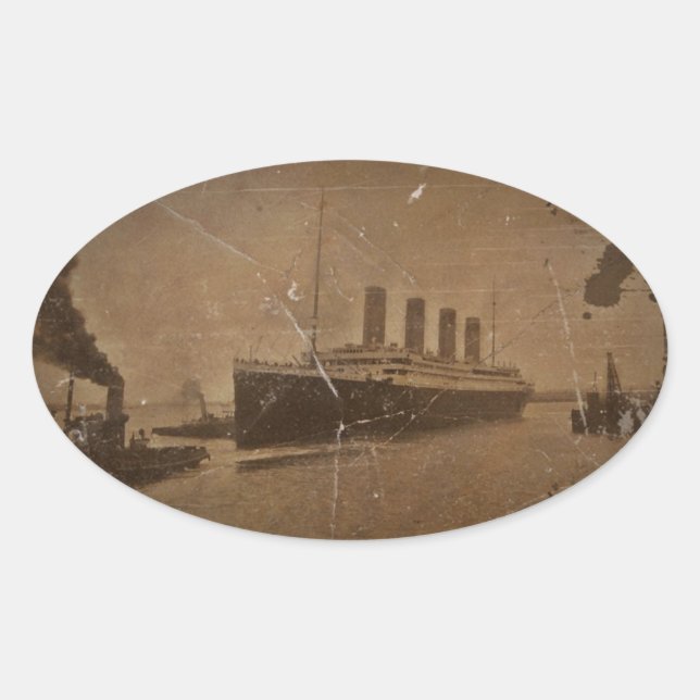 RMS Titanic Southampton Ovaler Aufkleber (Vorderseite)