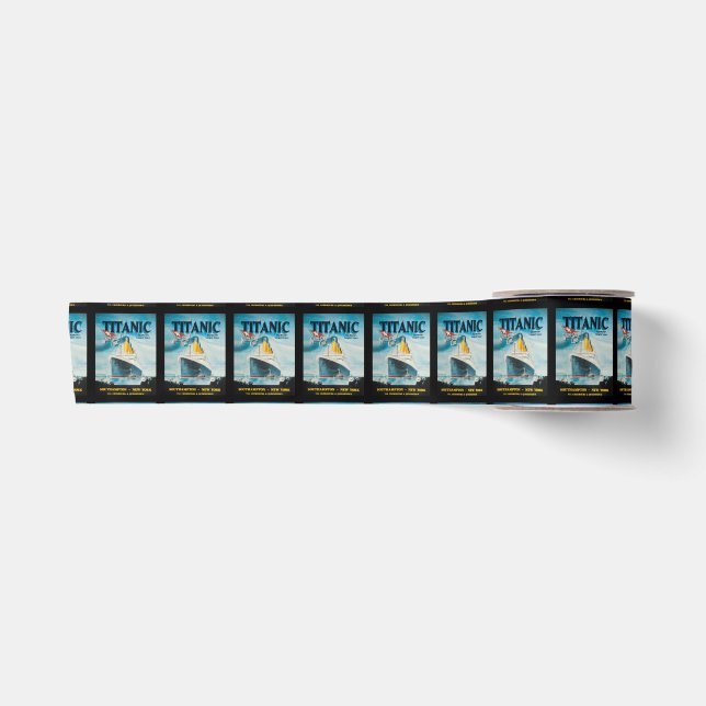 RMS Titanic Travel Ad Satinband (Vorderseite)