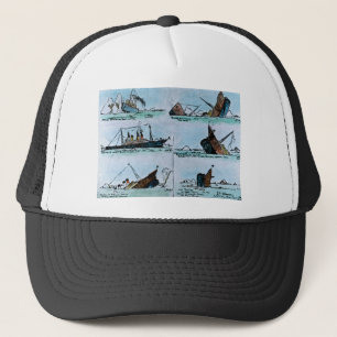 RMS Titanic Vintage-Illustration des Untergangs Truckerkappe