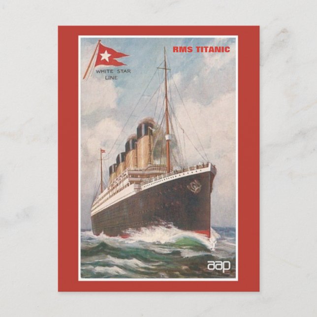 RMS Titanic White Star Line Postkarte (Vorderseite)