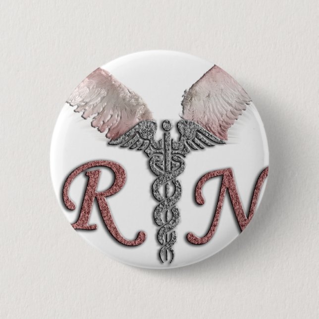 Rn-ausgebildete Krankenschwester mit Button (Vorderseite)