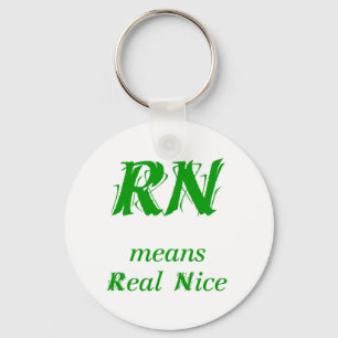 RN bedeutet Real Nice (grün) Schlüsselanhänger