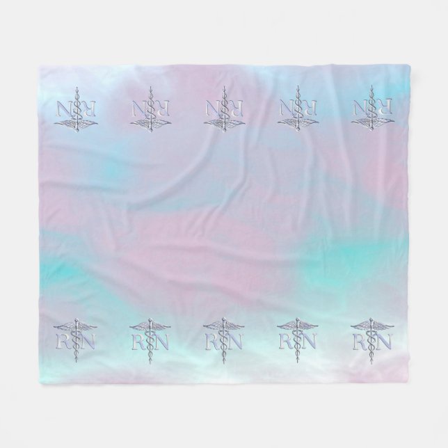 RN Caduceus Medical Mother Pearl Decor Fleecedecke (Vorderseite (Horizontal))