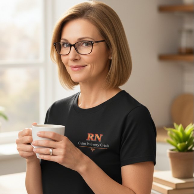 RN Calm in Every Crisis Elegant T-Shirt (Von Creator hochgeladen)