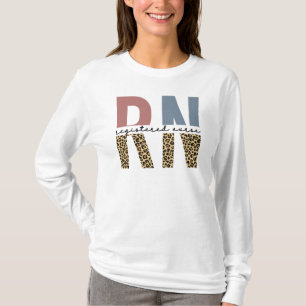RN examinierte Krankenschwester Gepard-Druck Krank T-Shirt