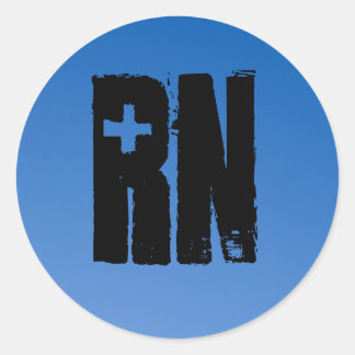 RN für Männer Runder Aufkleber