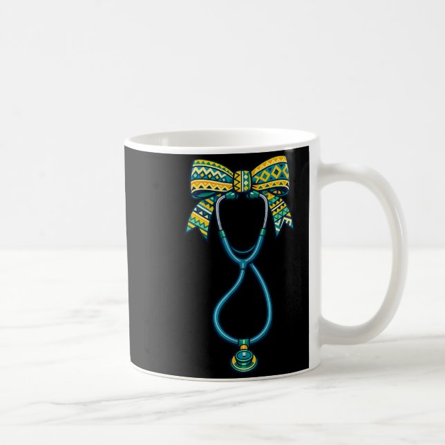 RN Krankenpfleger Lebenswoche CNA Schwarze Geschic Kaffeetasse (Rechts)