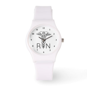 Rn-Krankenschwester-Uhr  Caduceus-Symbol Armbanduhr