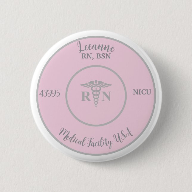 RN-Logo, rosa ID-Taste Button (Vorderseite)