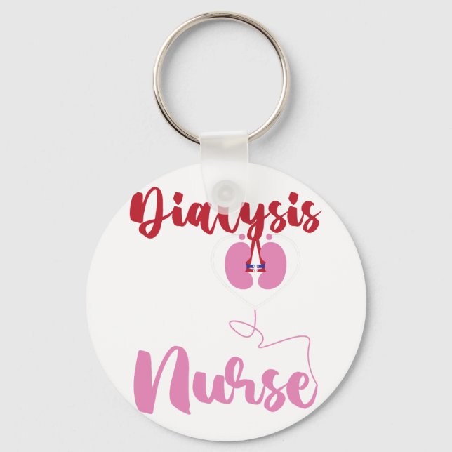 RN Nephrologie Dialysis Nurse Schlüsselanhänger (Vorderseite)