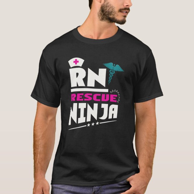 RN Ninja Nurse For Nurses Nursing For Nurses T-Shirt (Vorderseite)