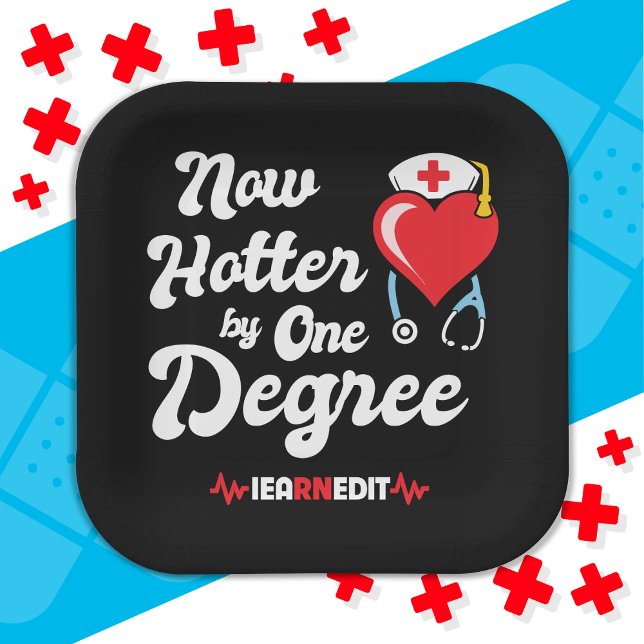 RN Nurse Abschluss I verdient Registered Nurse Pappteller (Von Creator hochgeladen)