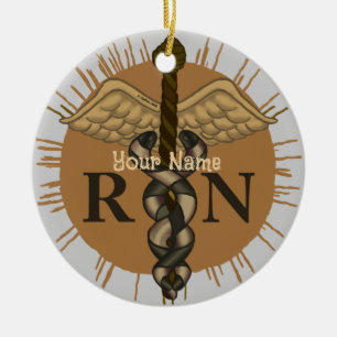 RN Nurse Caduceus Ornement