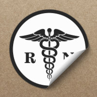 RN Nurse Caduceus Symbol Classic Medical