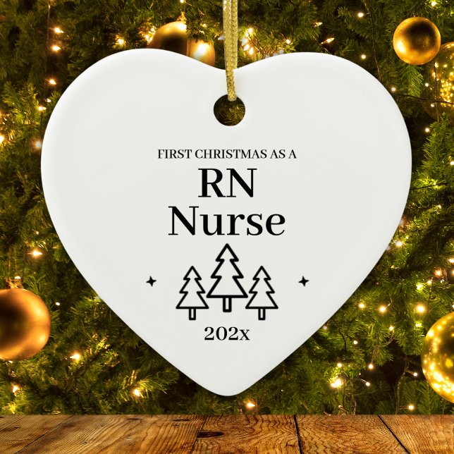RN Nurse First Christmas Nursing Keramik Ornament (RN Nurse First Christmas Nursing Ceramic Ornament
)
