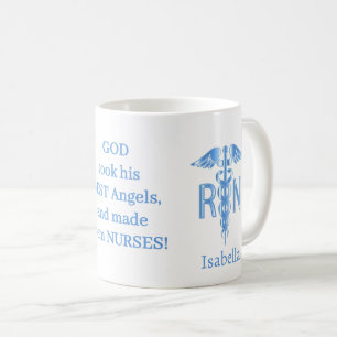RN Nurse Gift - Personalize - Blue Kaffeetasse