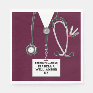RN Nurse Graduation Party Serviette