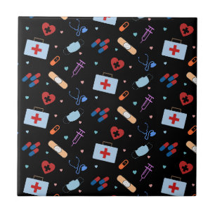 RN Nurse Nursing Student Medizinisches Muster Fliese