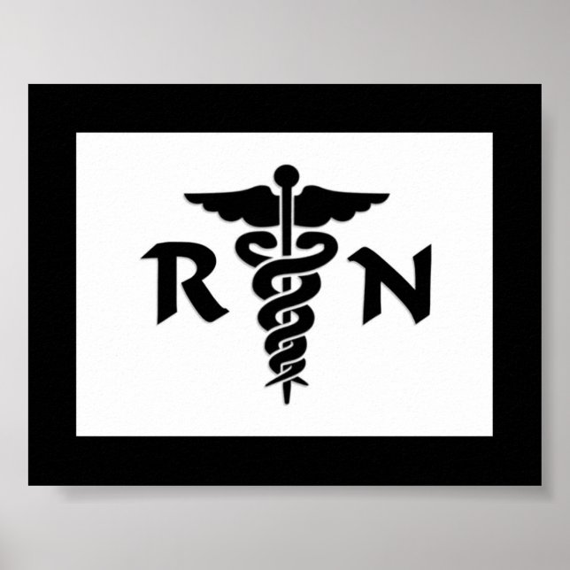 RN Nurses and Medical Symbol Poster (Vorne)