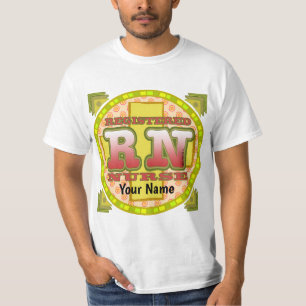 RN Nurses Cross Letters Krankenschwester T-Shirt