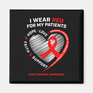 Rn Nurses I Tragen Red Heart Disease Awareness Magnet