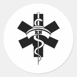 RN Nurses Runder Aufkleber