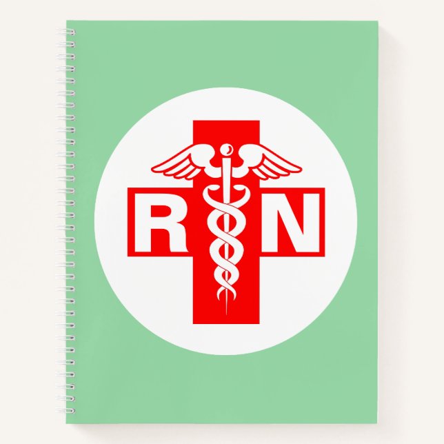 RN oder Initialen der Krankenversicherung Notizbuch (Vorderseite)