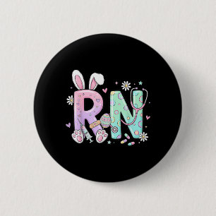 RN Osterhase Krankenschwester Registered Nursing M Button