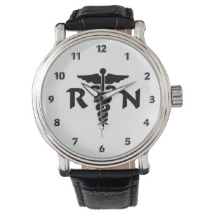 RN pflegt medizinisches Symbol Armbanduhr