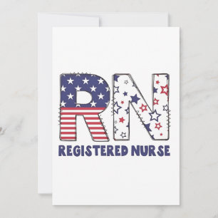 RN Registered Nurse 4. Juli Subtle American Dankeskarte