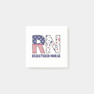 RN Registered Nurse 4. Juli Subtle American Post-it Klebezettel