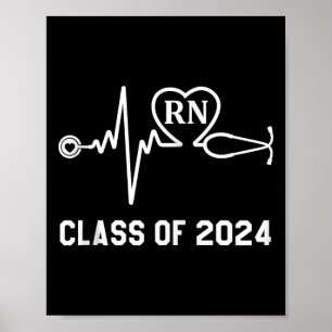 Rn Registered Nurse Abschluss Class of 2024 Nursi Poster