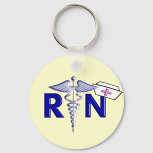 RN (Registered Nurse) Geschenke mit Embossed Style Schlüsselanhänger